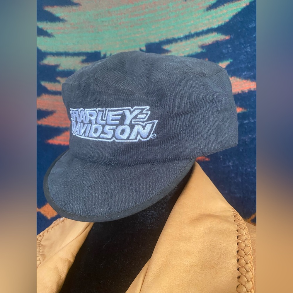 Vintage Harley Davidson Quilted Short Bill Painters C… Gem